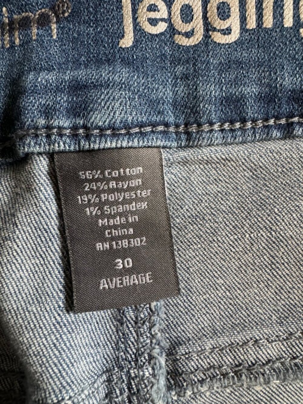 Avenue Denim Jeans High Rise Jegging Skinny Jeans Stretch Faded Faux Pockets 30 - Picture 2 of 7